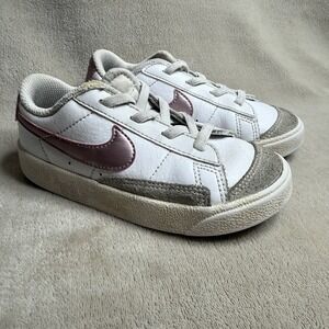 Nike Blazer Low 77 Toddler‎ Shoes White Pink Glaze Size 10C